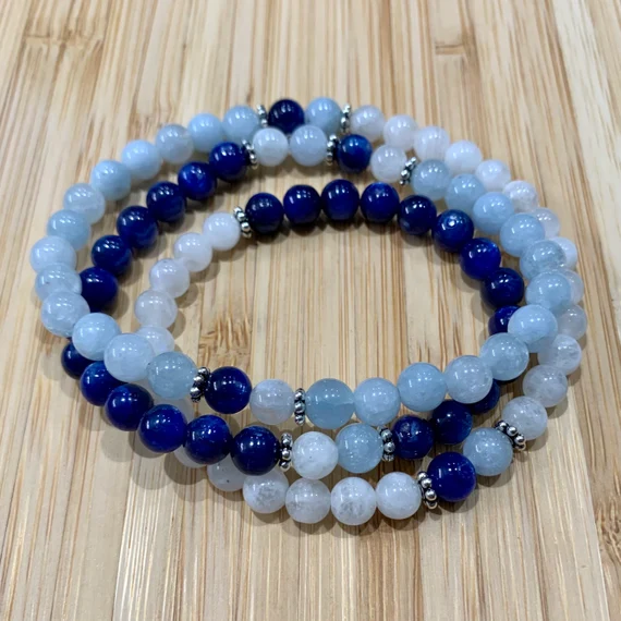 Kyanite Triple-Wrap Bracelet