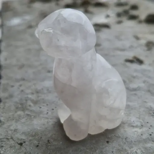 Clear Quartz Pudding Dog