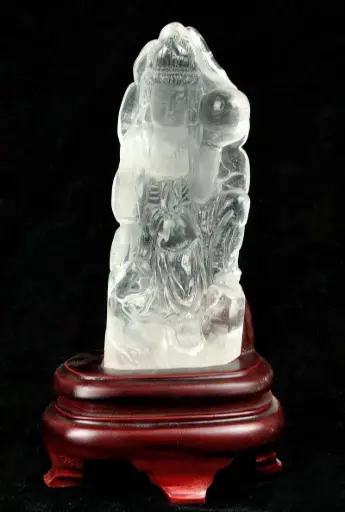 Clear Quartz Guanyin with Base
