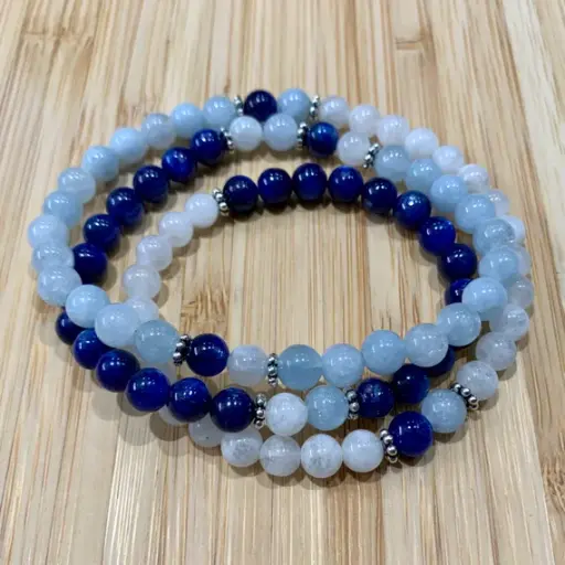 Kyanite Triple-Wrap Bracelet